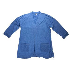 T by Talbots Women’s Blue Open Front Cardigan Sweater Size L New With Tags